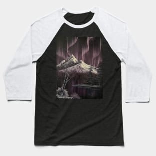 Purple Northern Lights Baseball T-Shirt